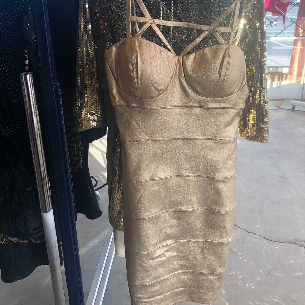 Gold Metallic Dress